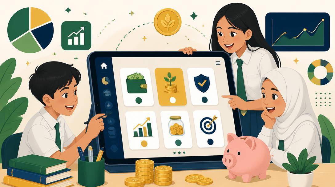 Ilustrasi modul interaktif literasi finansial