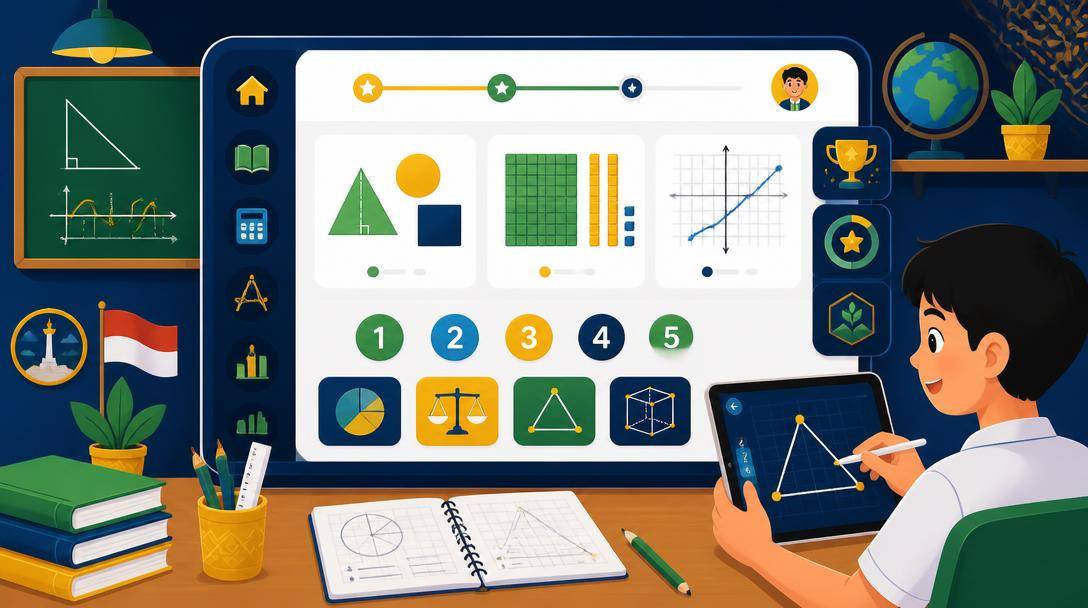 Ilustrasi pembelajaran matematika interaktif